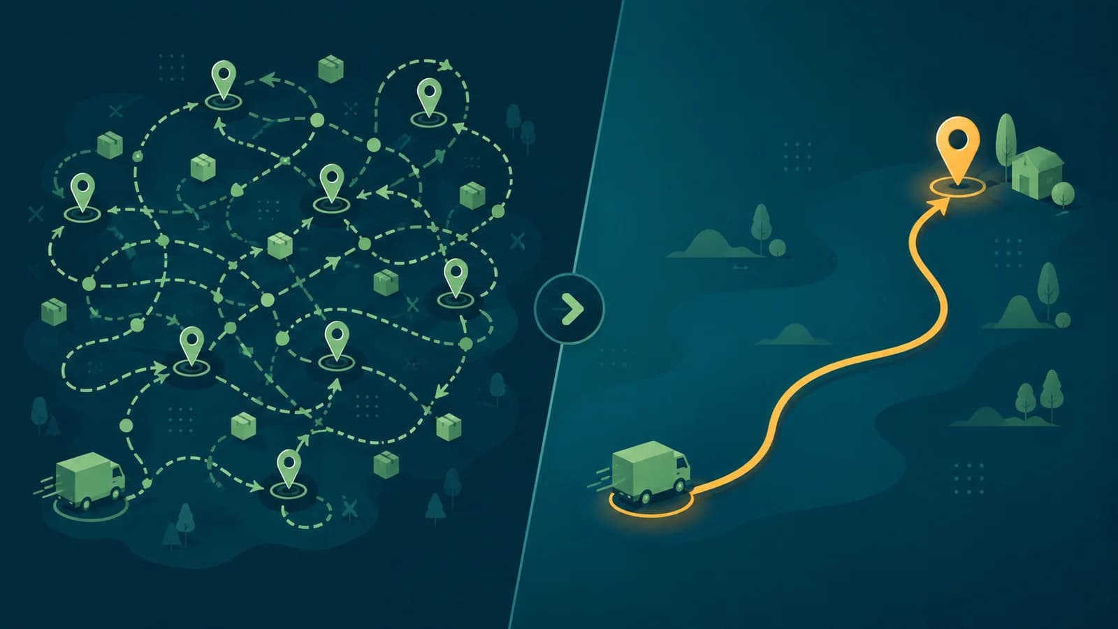 Illustration comparing marketplace and dedicated delivery models