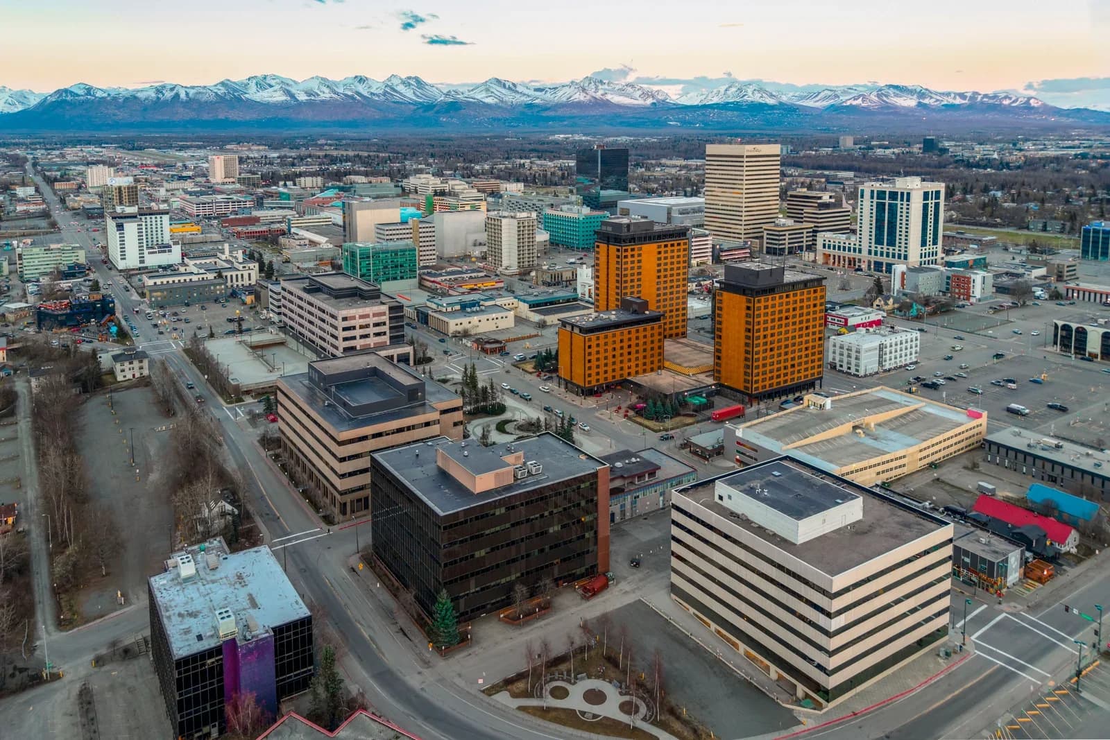Anchorage, Alaska downtown and business district