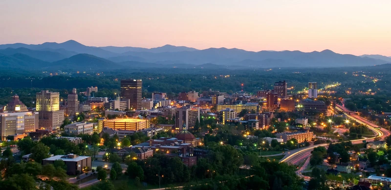 Asheville, North Carolina downtown and business district