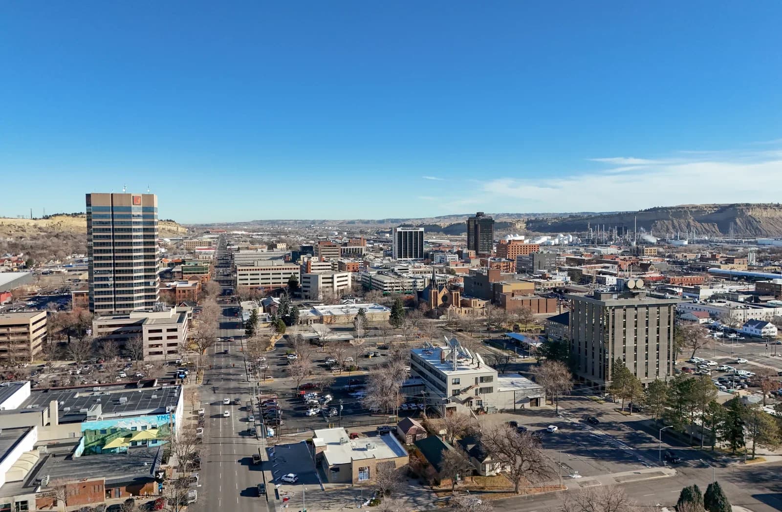 Billings, Montana downtown and business district
