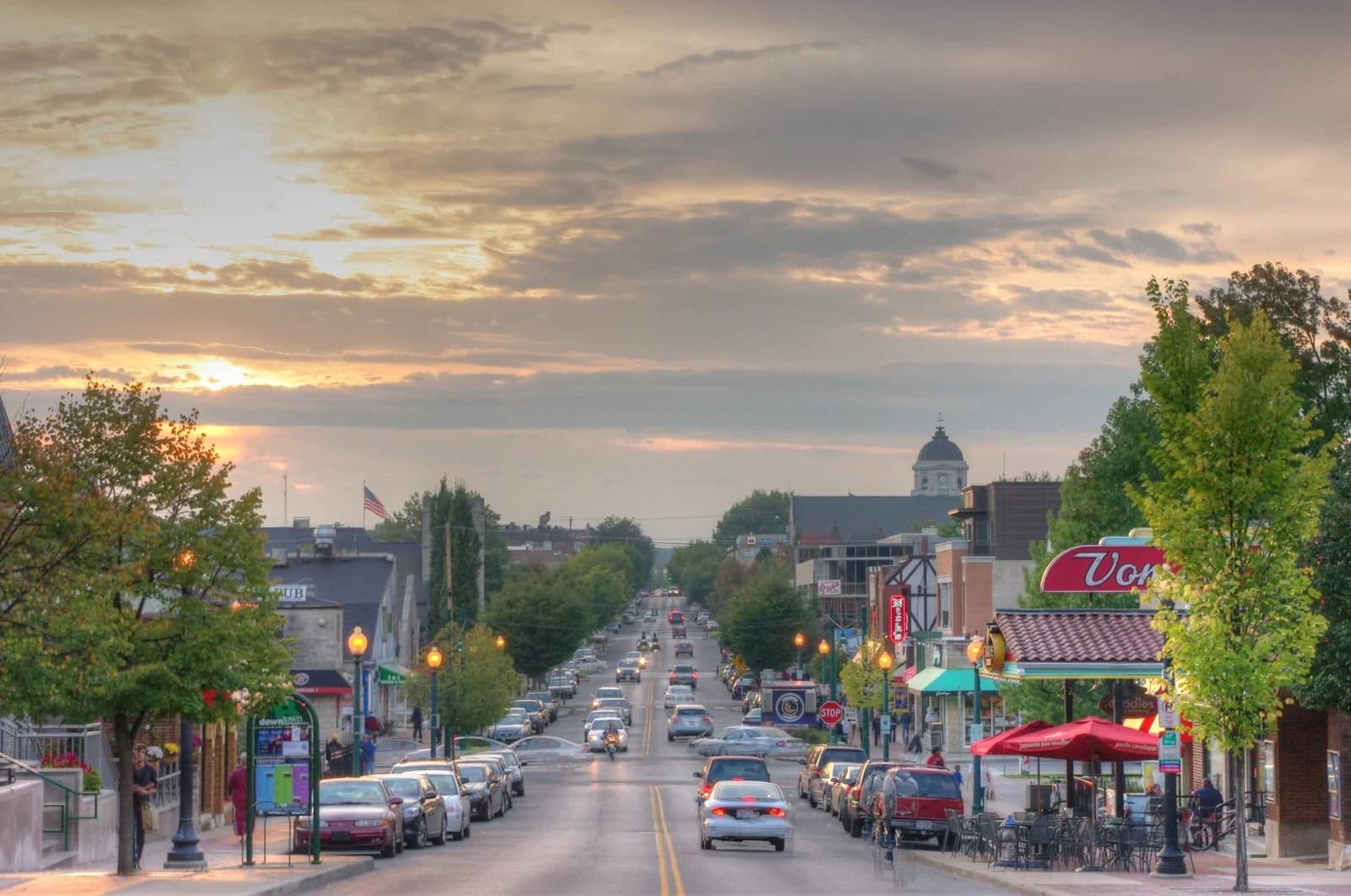 Bloomington, Indiana downtown and business district