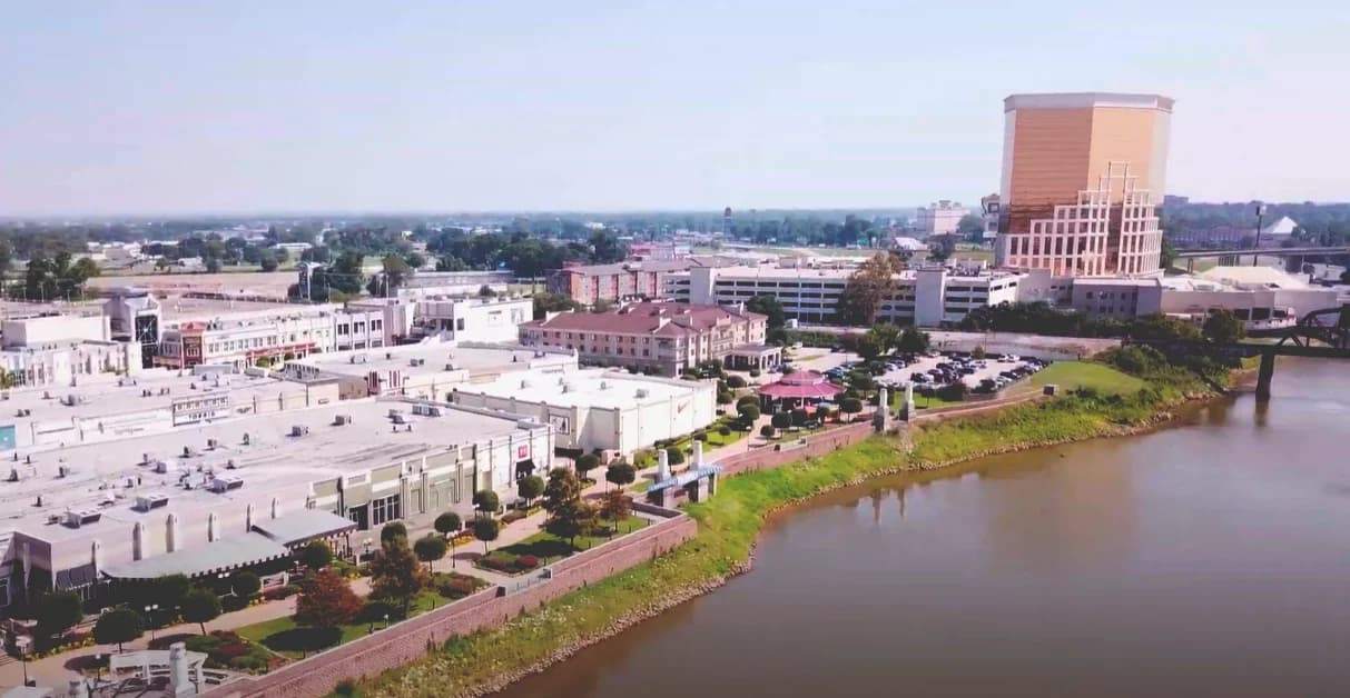 Bossier City, Louisiana downtown and business district