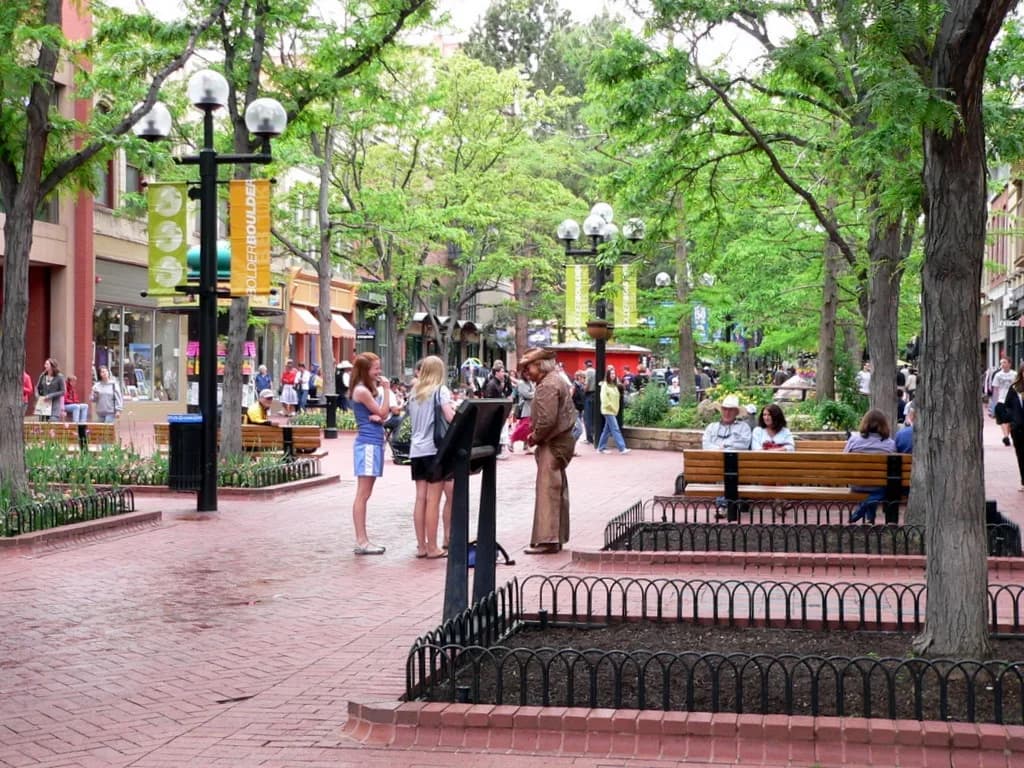 Boulder, Colorado downtown and business district