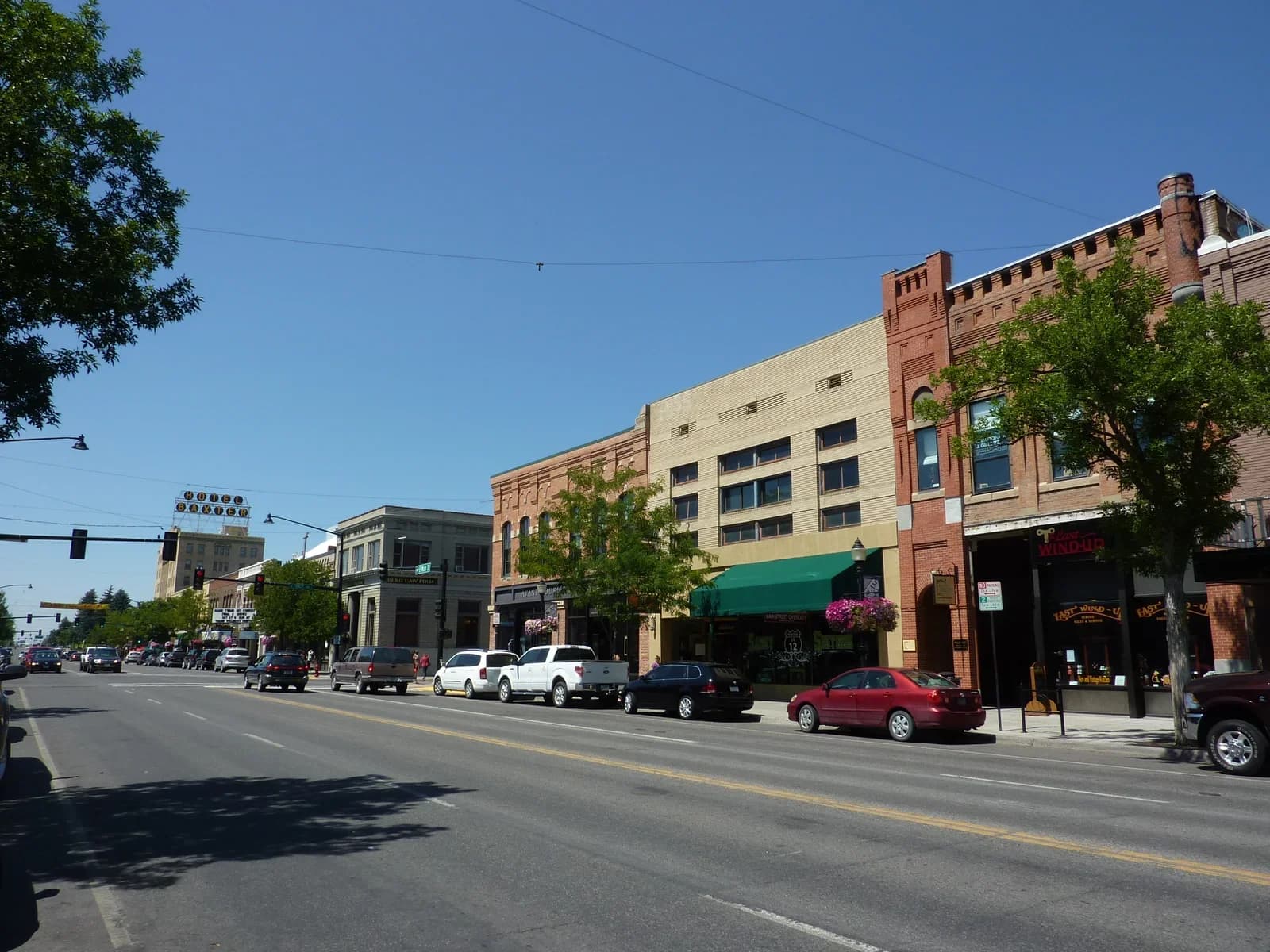 Bozeman, Montana downtown and business district