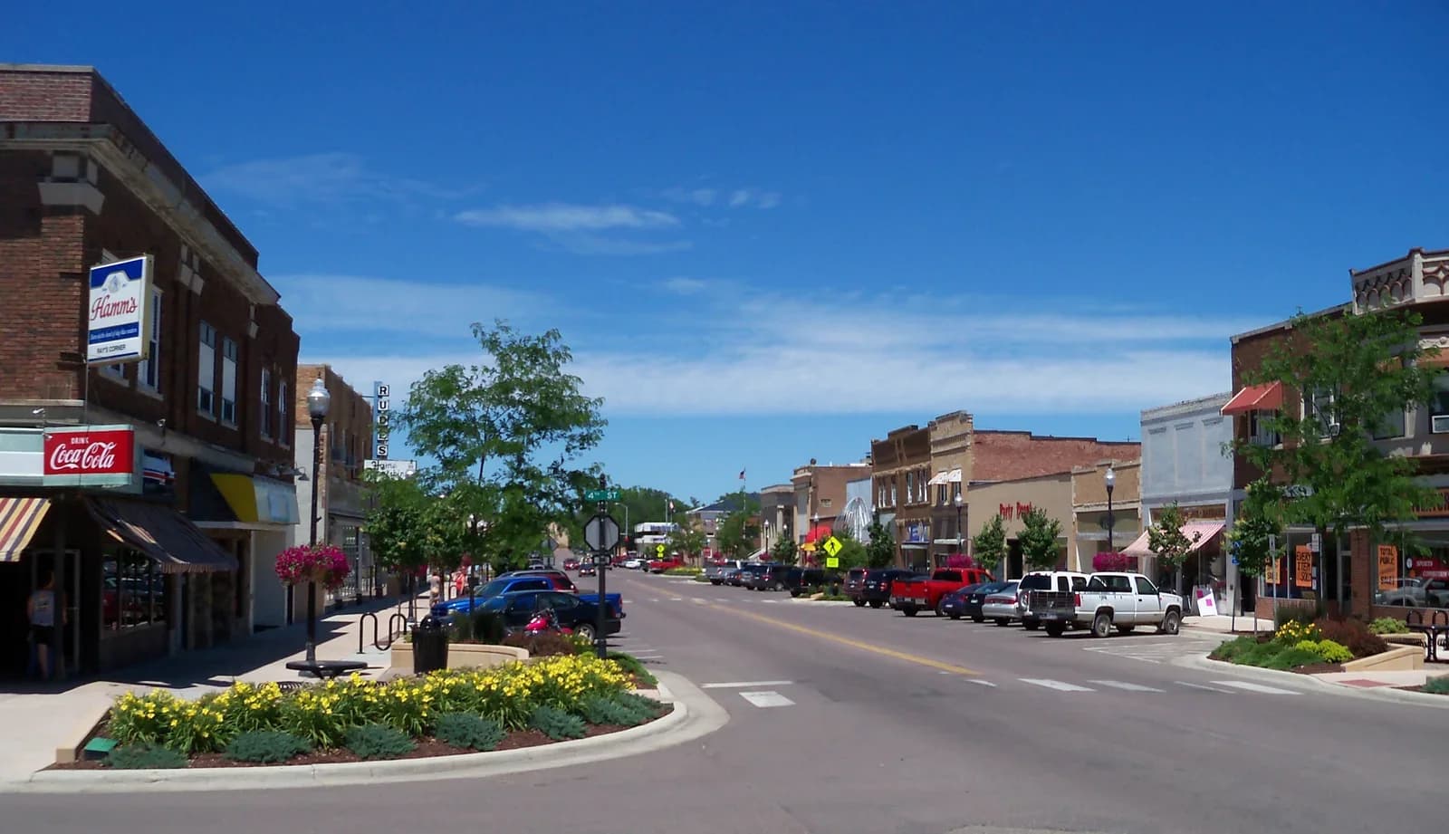 Brookings, South Dakota downtown and business district