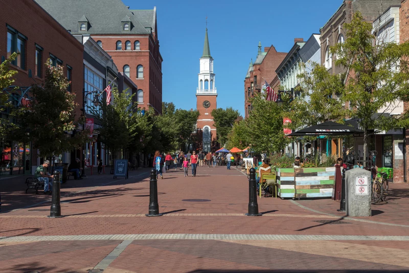 Burlington, Vermont downtown and business district