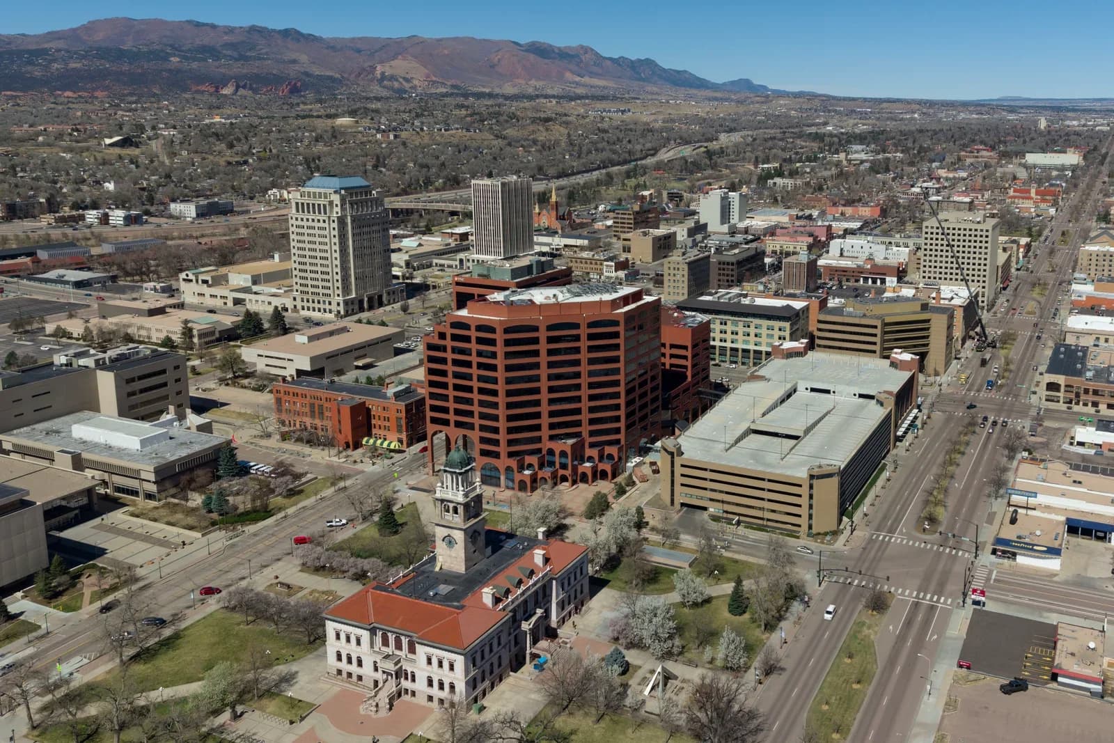 Colorado Springs, Colorado downtown and business district