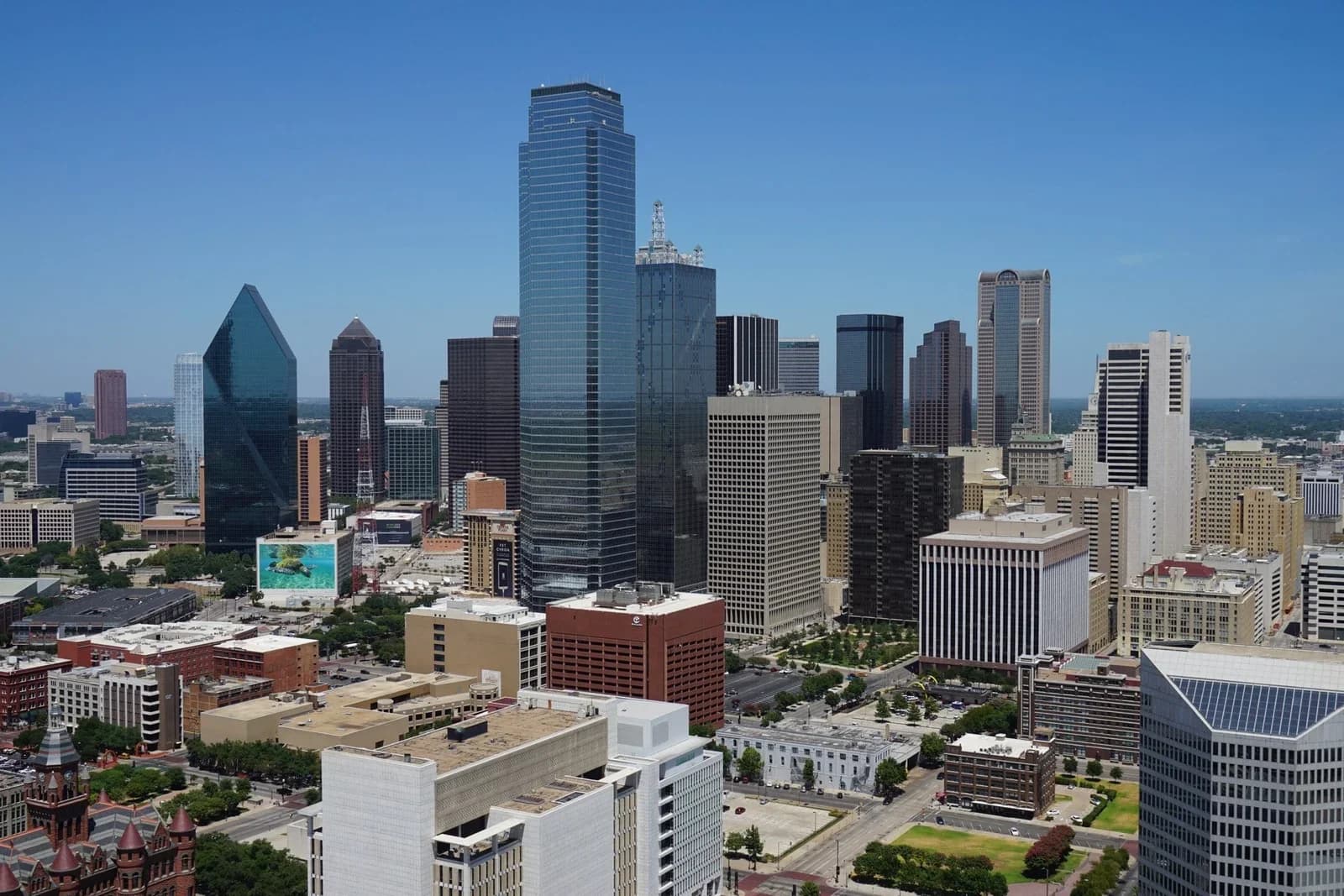 Dallas downtown skyline viewed from Reunion Tower
