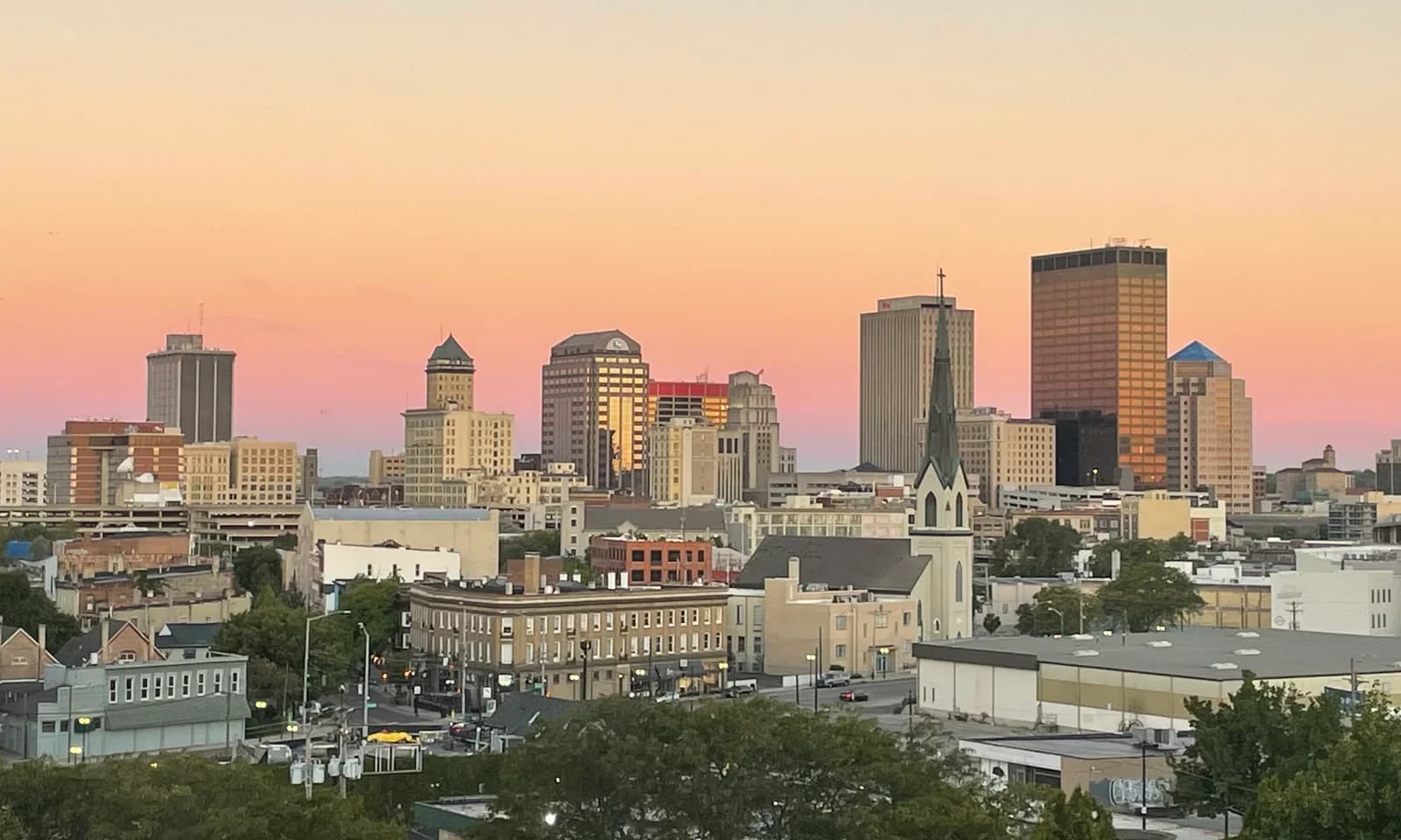 Dayton, Ohio downtown and business district
