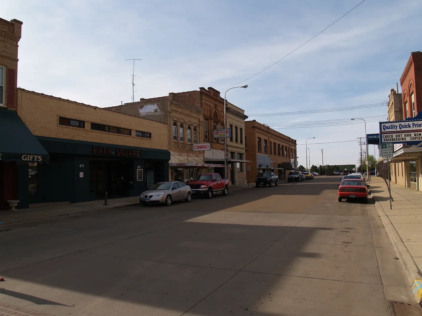 Dickinson, North Dakota downtown and business district
