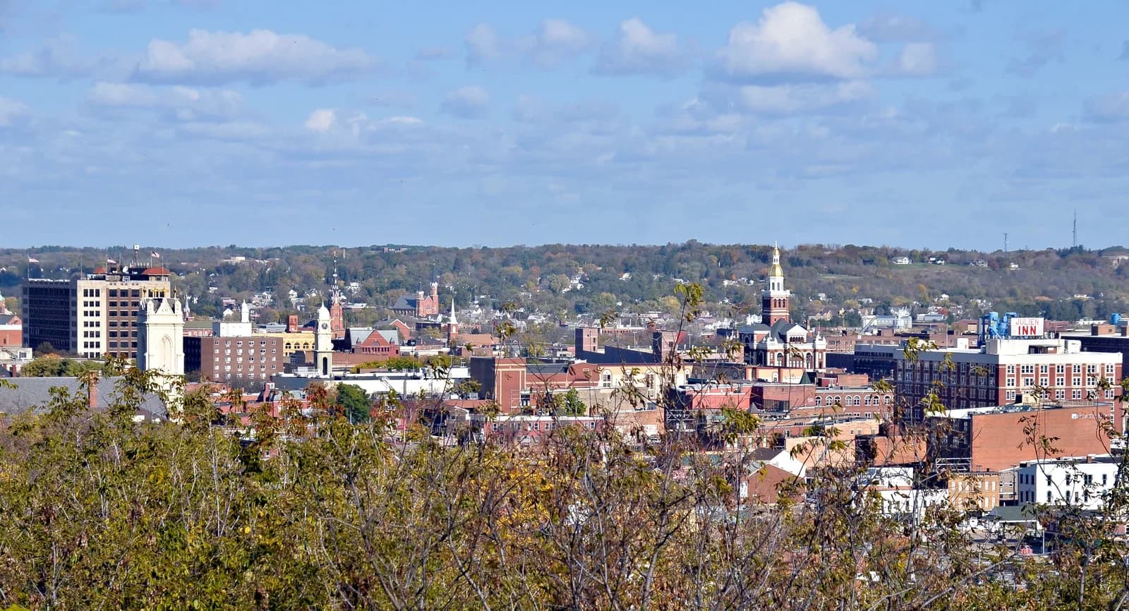 Dubuque, Iowa downtown and business district