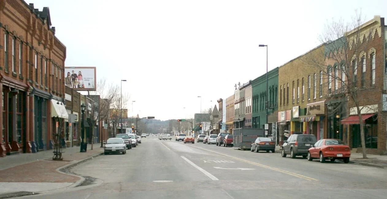 Eau Claire, Wisconsin downtown and business district