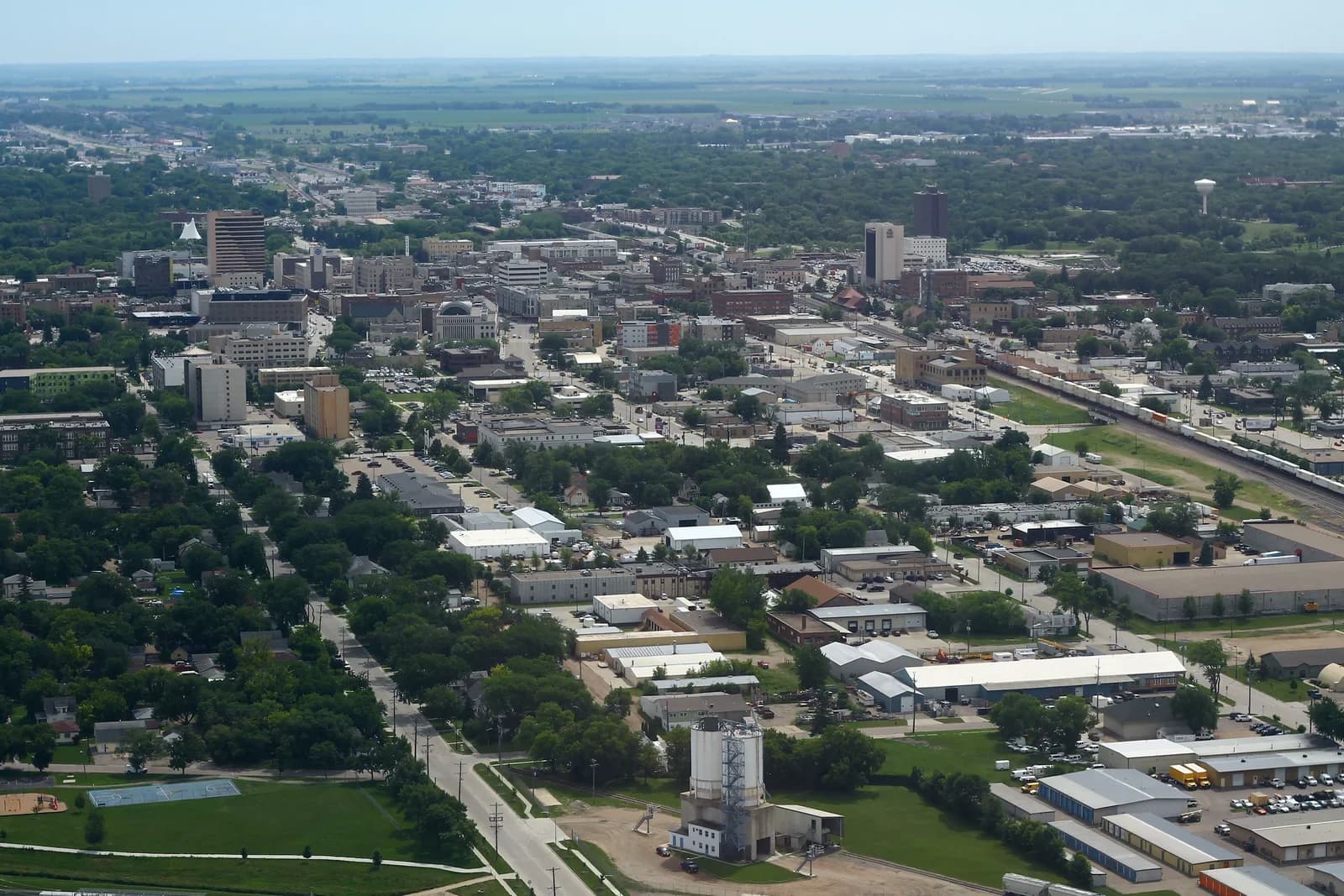 Fargo, North Dakota downtown and business district