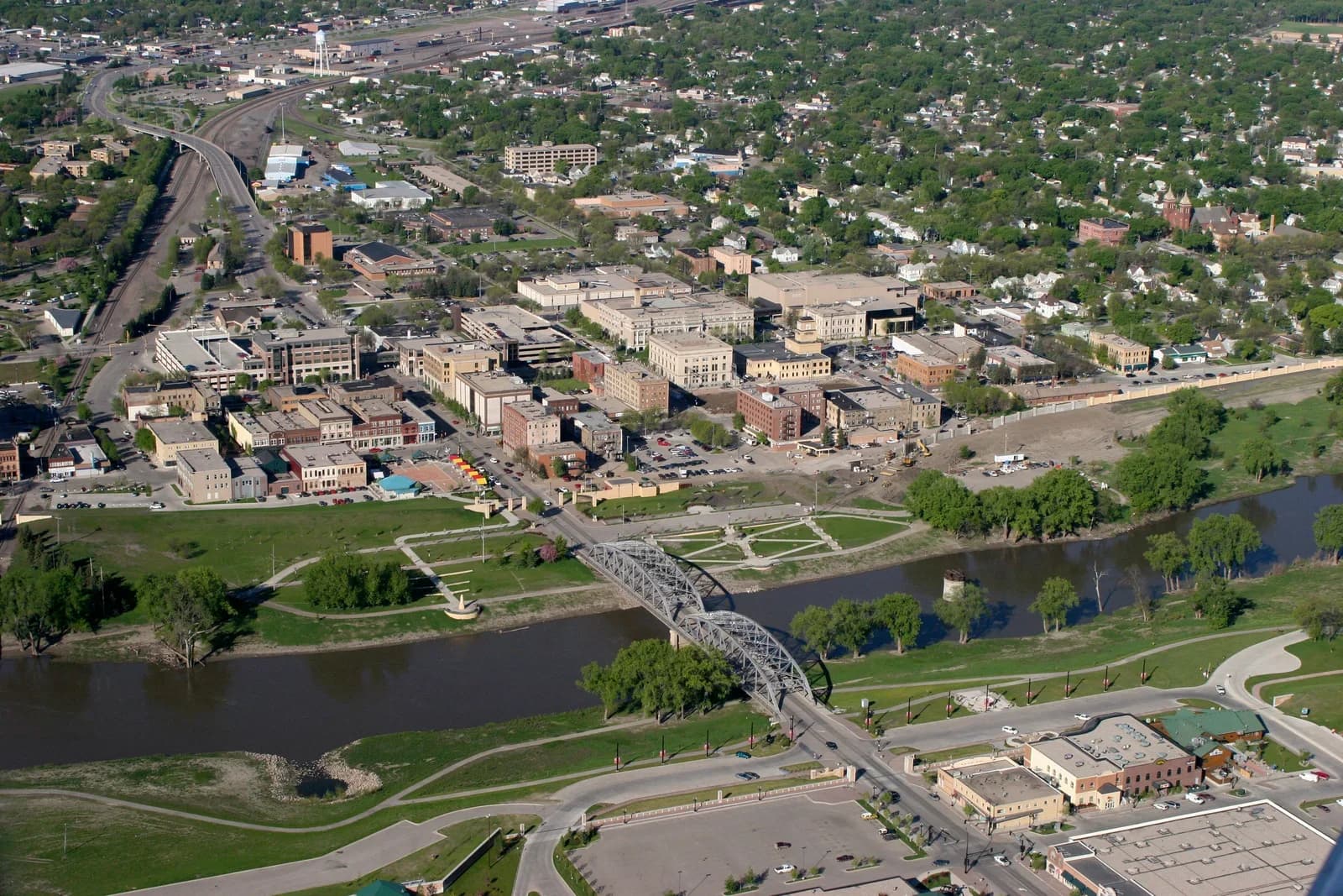 Grand Forks, North Dakota downtown and business district