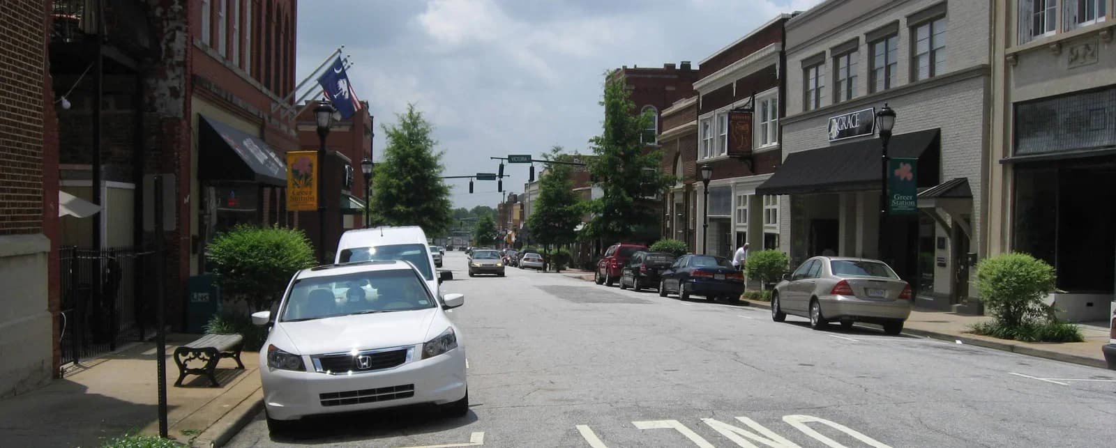 Greer, South Carolina downtown and business district