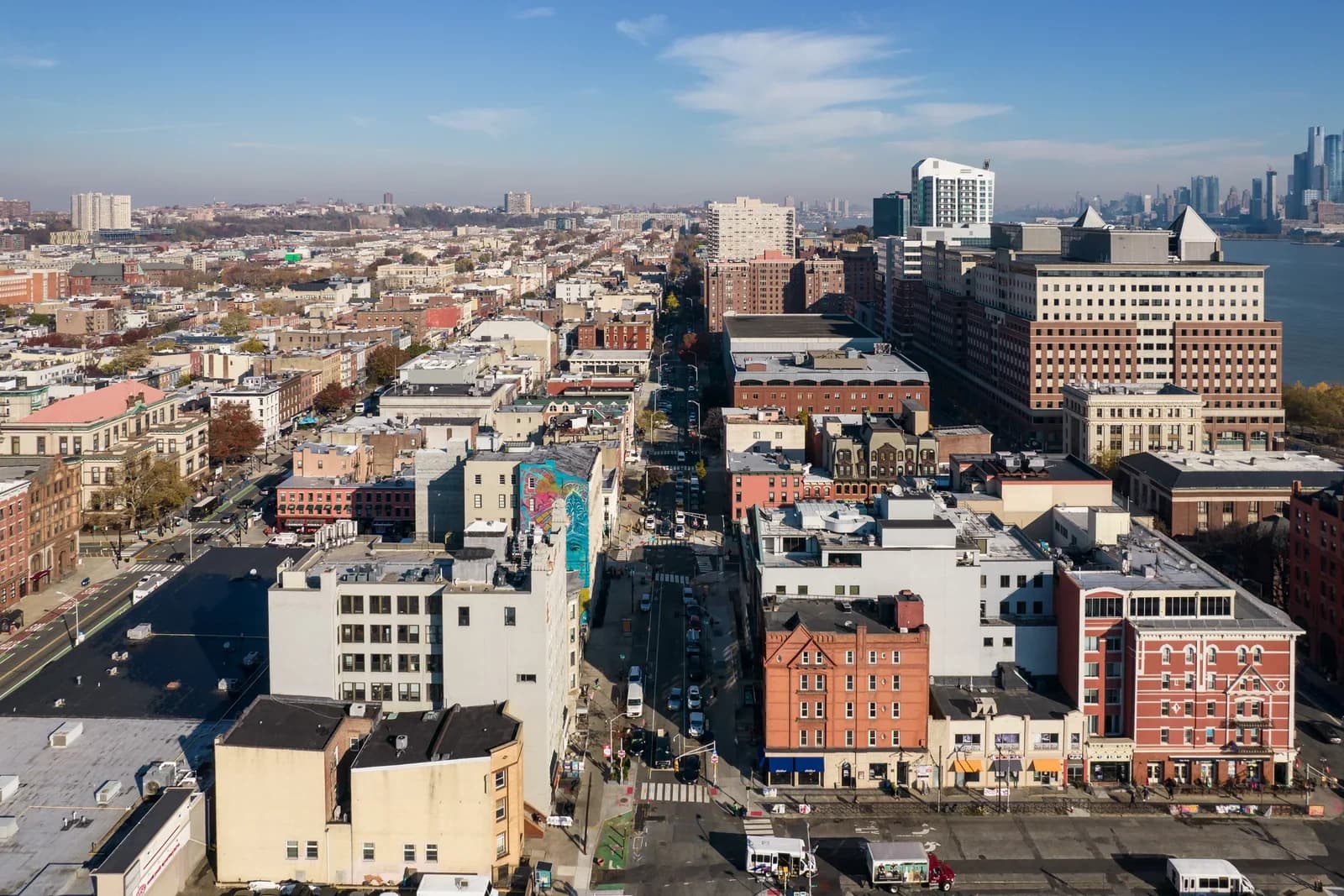 Hoboken, New Jersey downtown and business district
