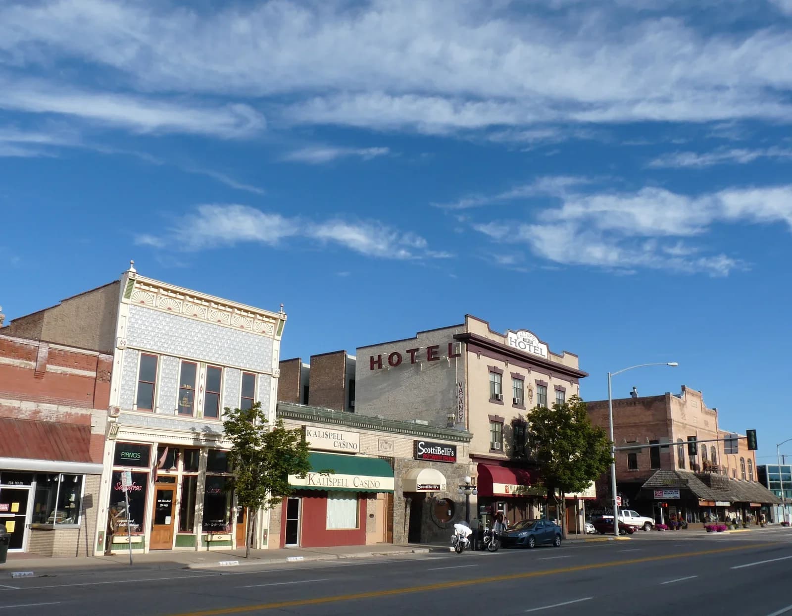 Kalispell, Montana downtown and business district