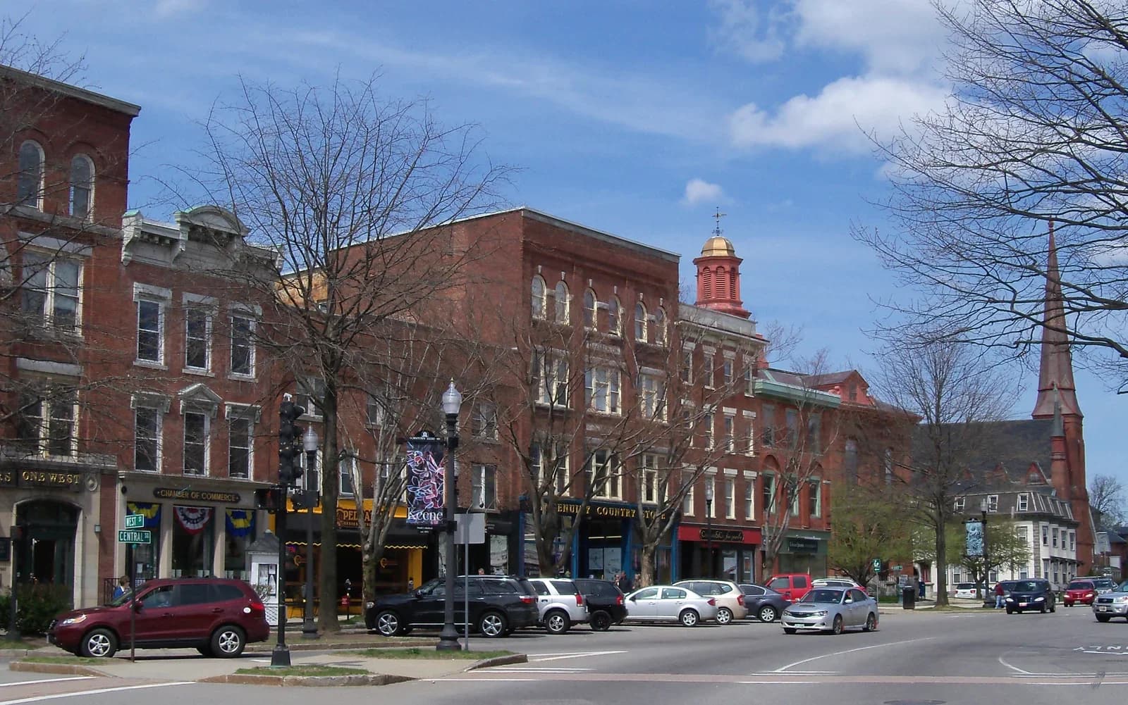 Keene, New Hampshire downtown and business district