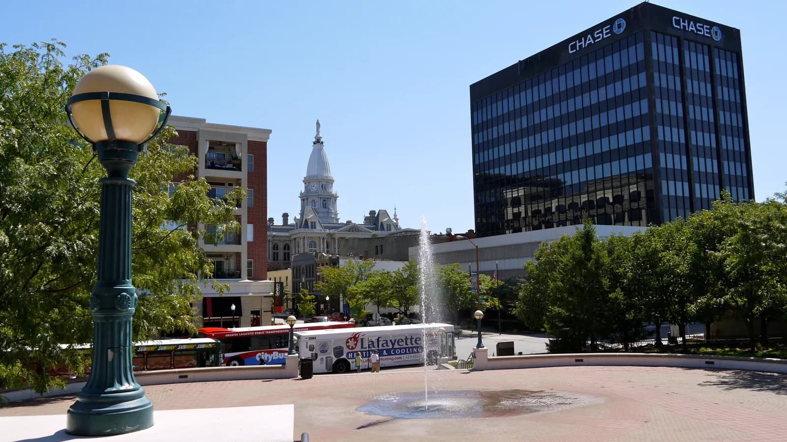 Lafayette, Indiana downtown and business district