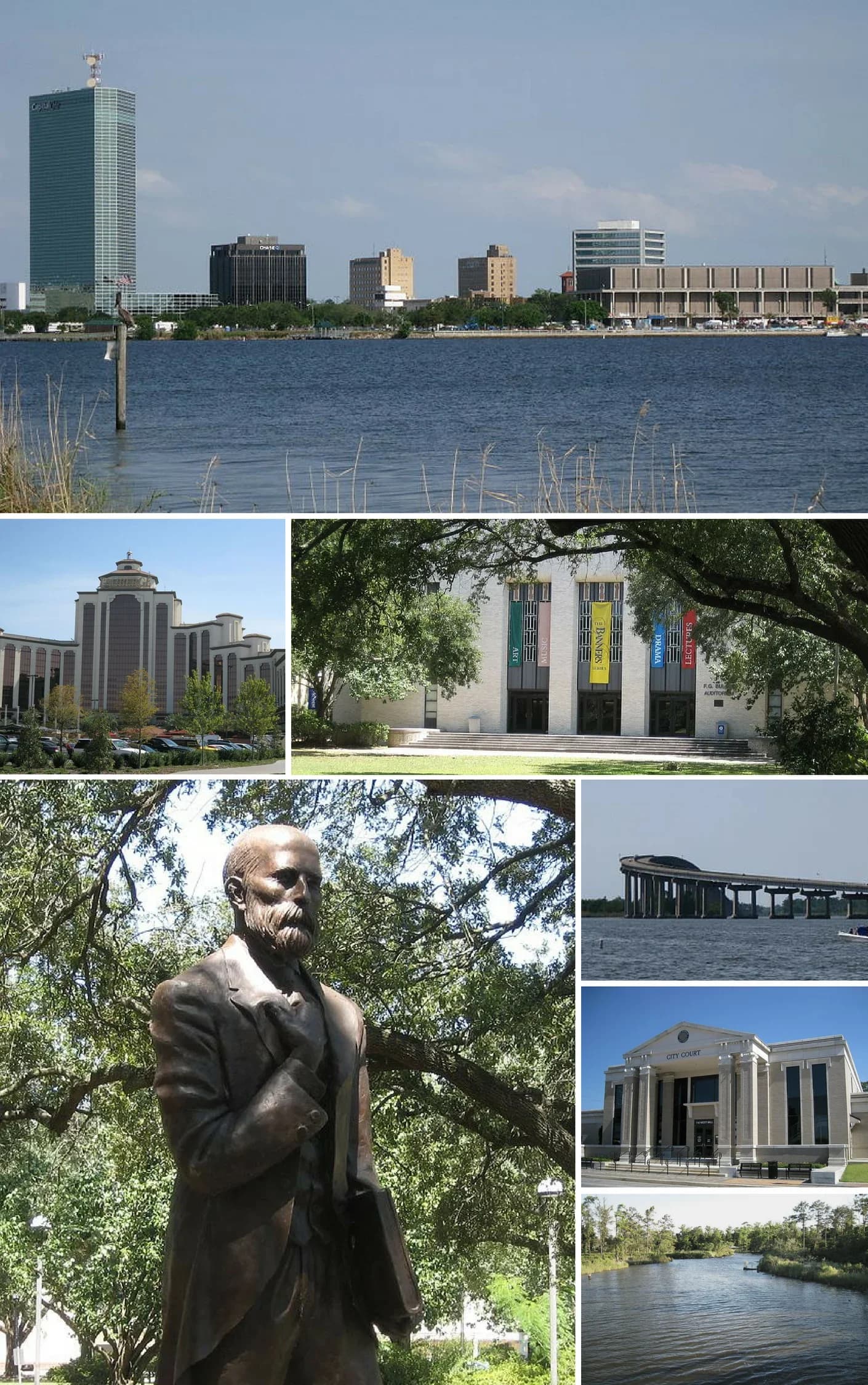 Lake Charles, Louisiana downtown and business district
