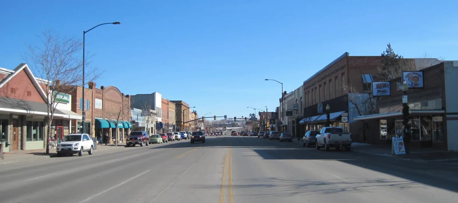Lander, Wyoming downtown and business district