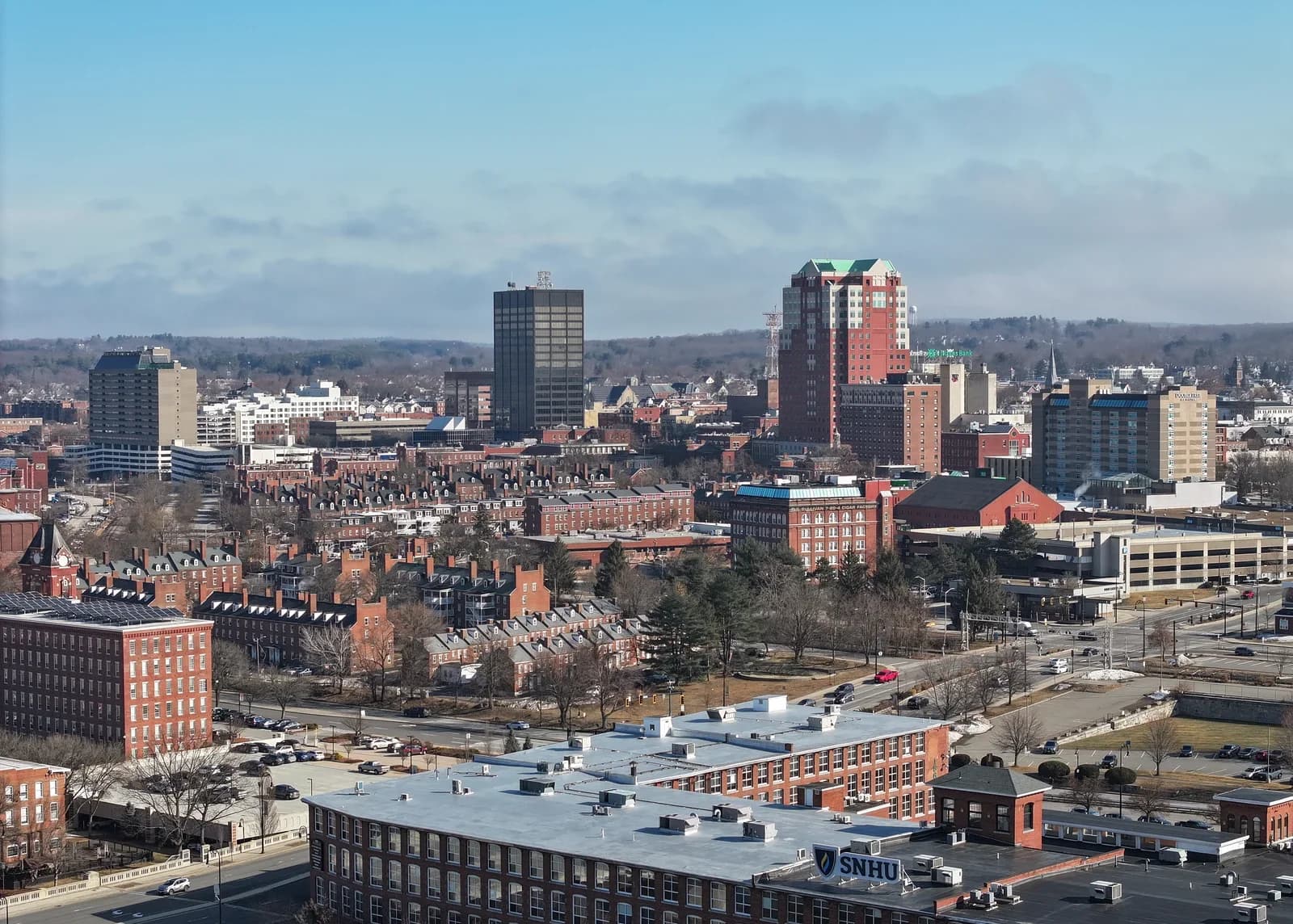 Manchester, New Hampshire downtown and business district