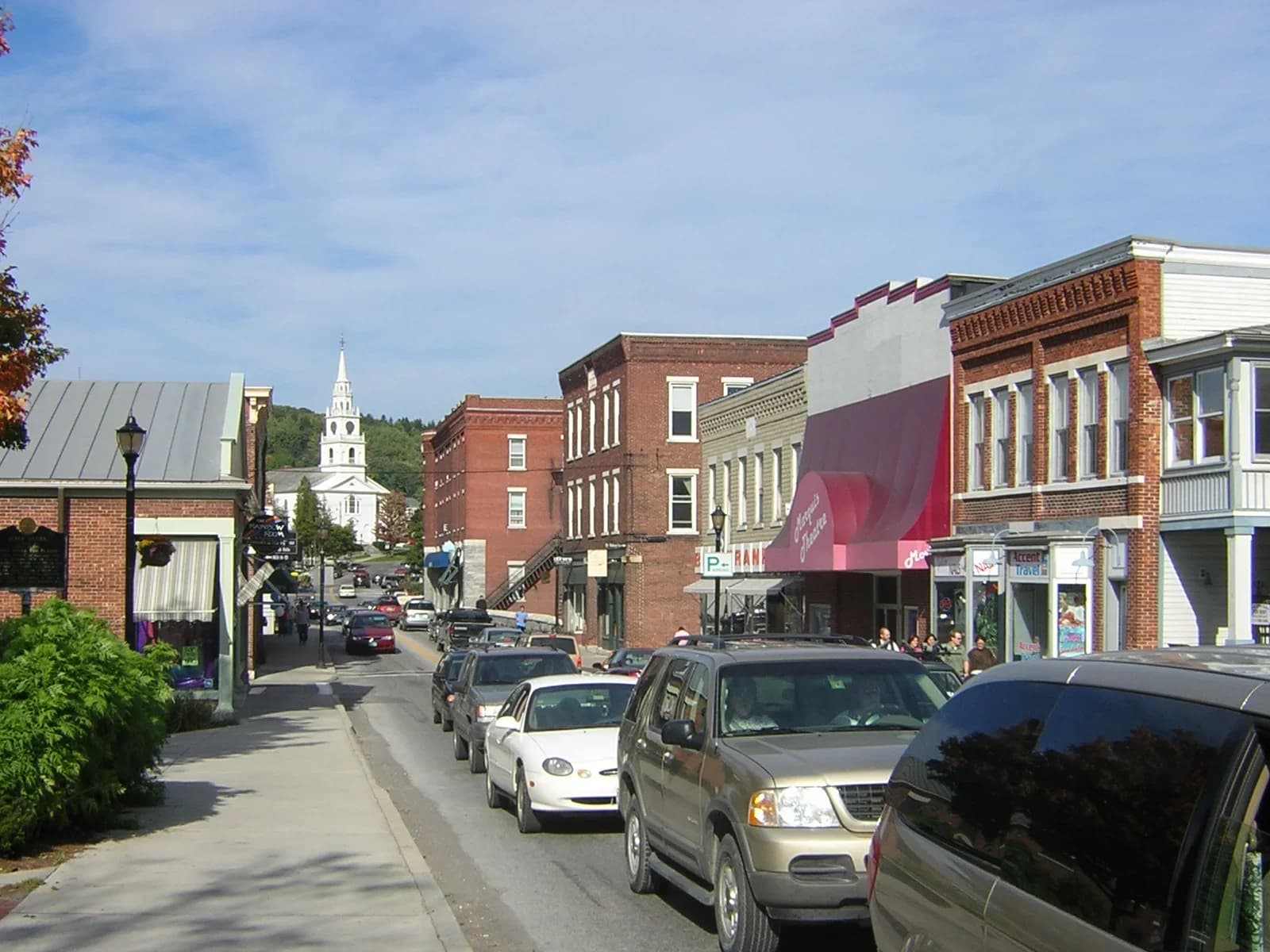 Middlebury, Vermont downtown and business district