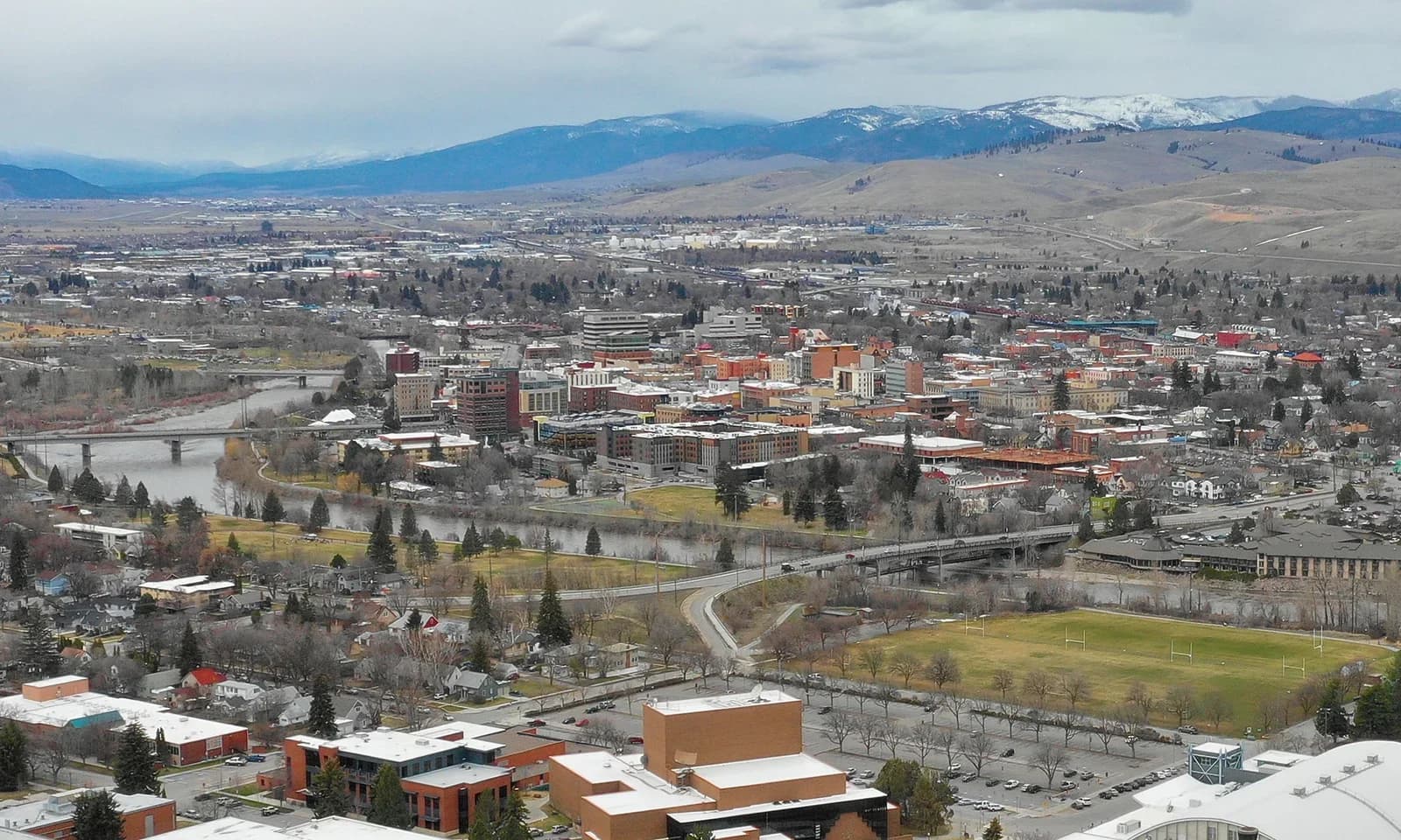 Missoula, Montana downtown and business district