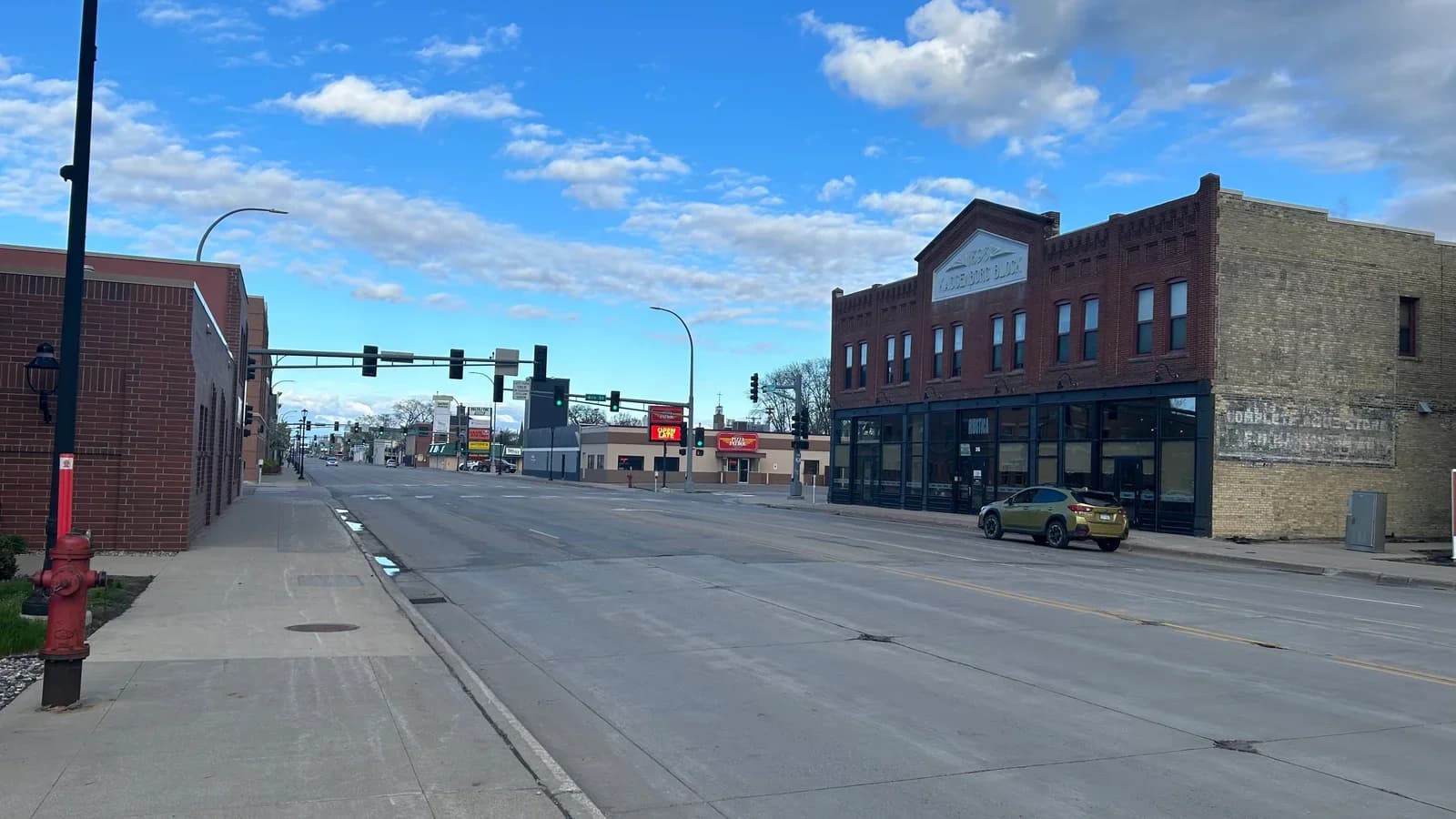 Moorhead, Minnesota downtown and business district