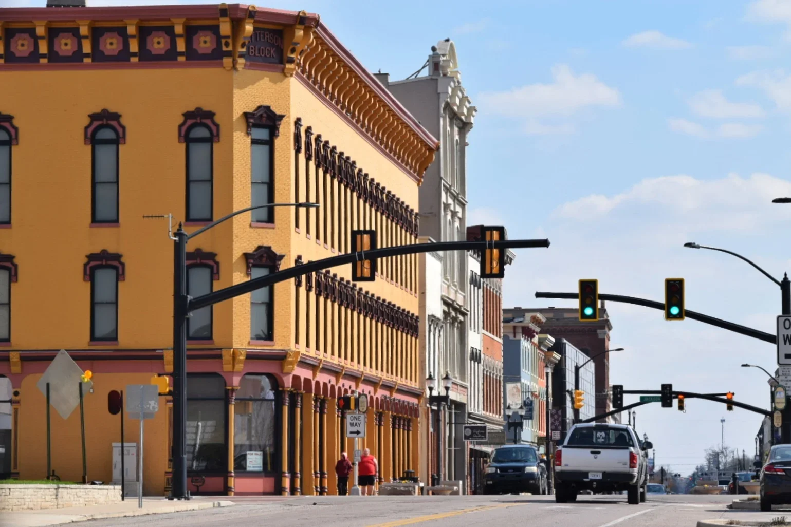 Muncie, Indiana downtown and business district