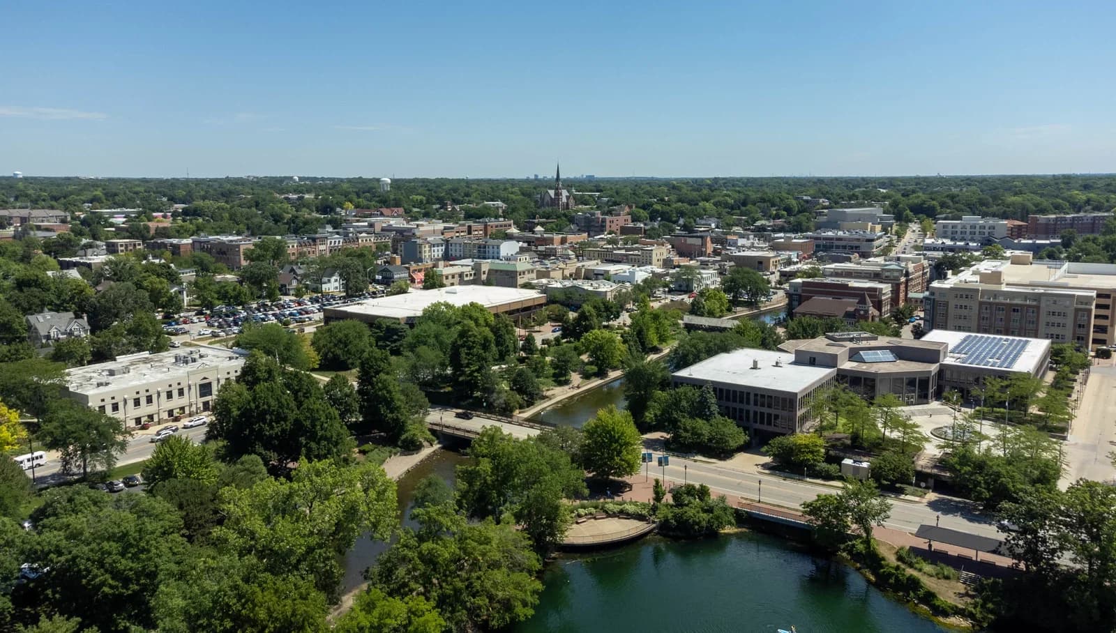 Naperville, Illinois downtown and business district