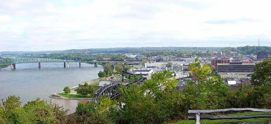 Parkersburg, West Virginia downtown and business district