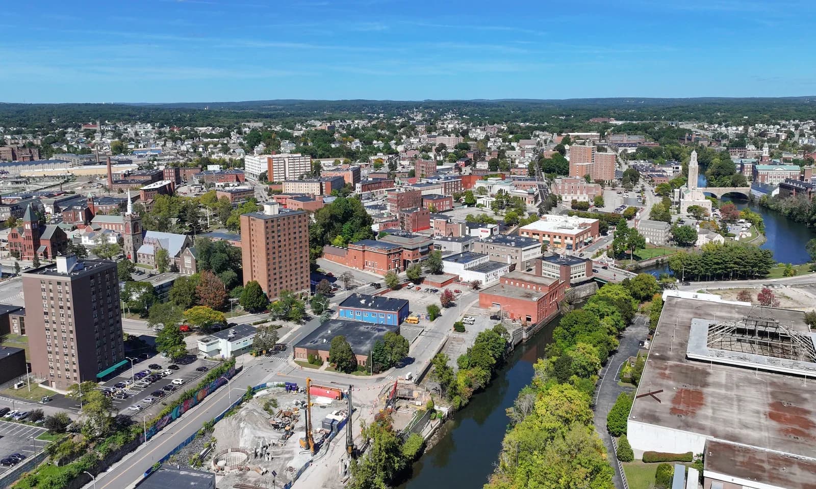 Pawtucket, Rhode Island downtown and business district