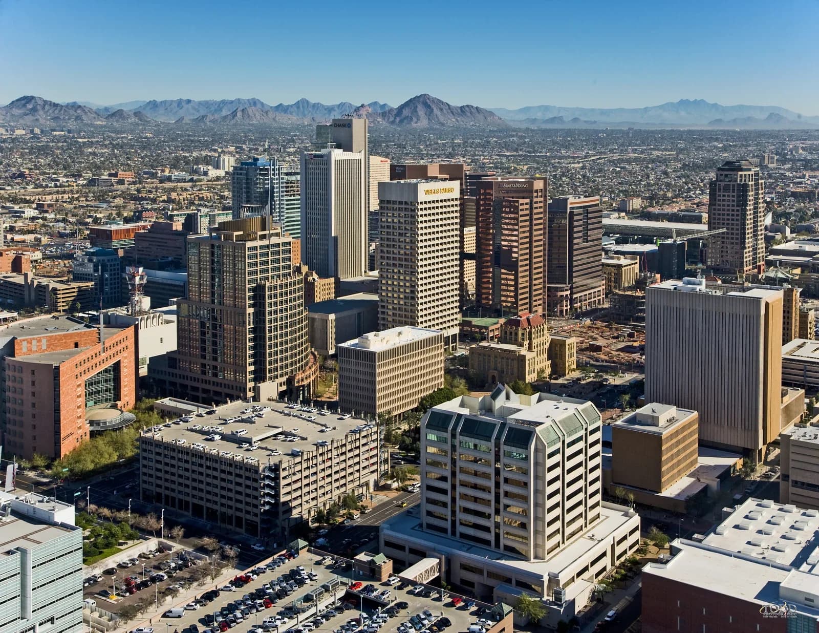 Phoenix, Arizona downtown and business district