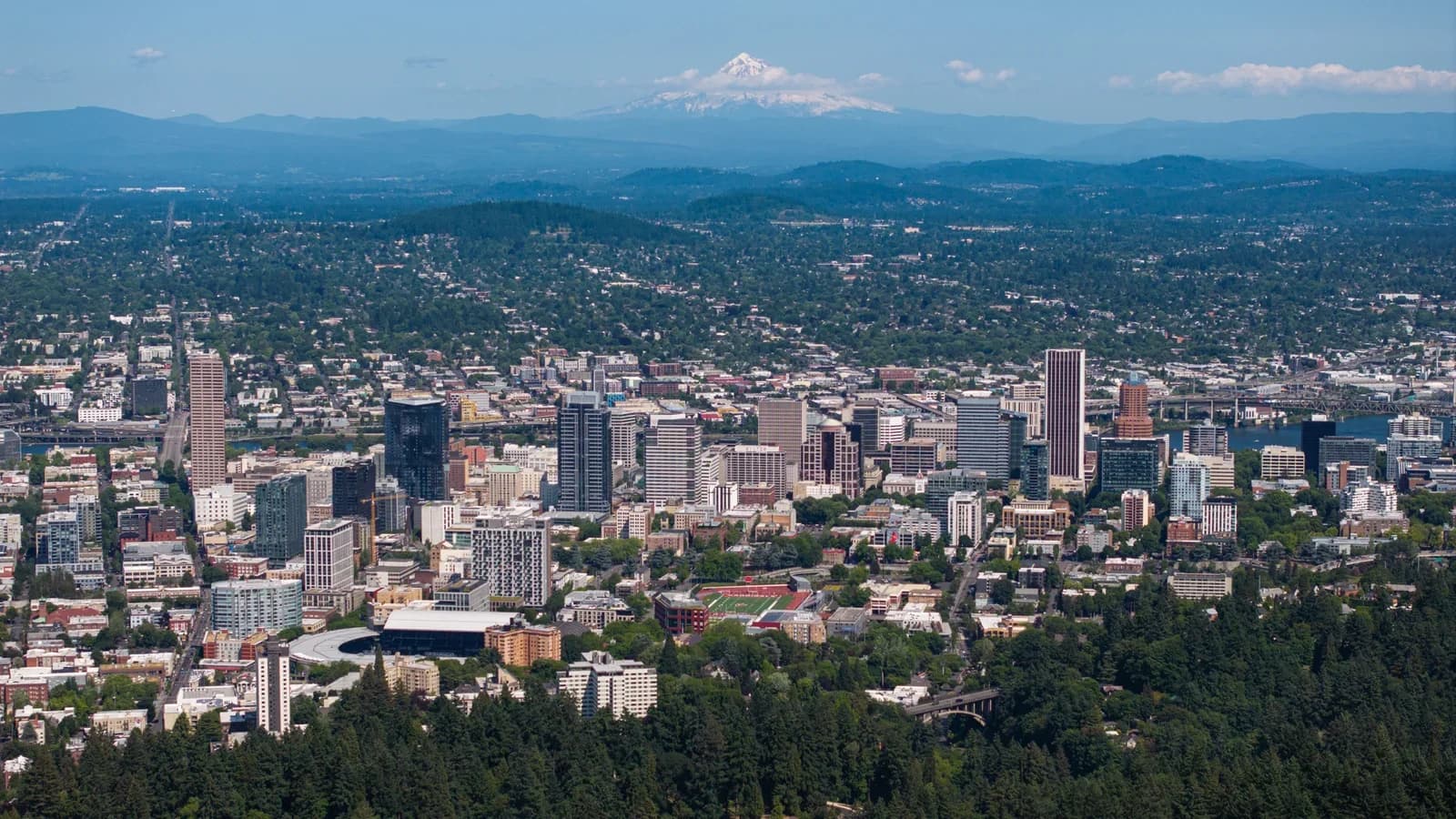 Portland, Oregon downtown and business district