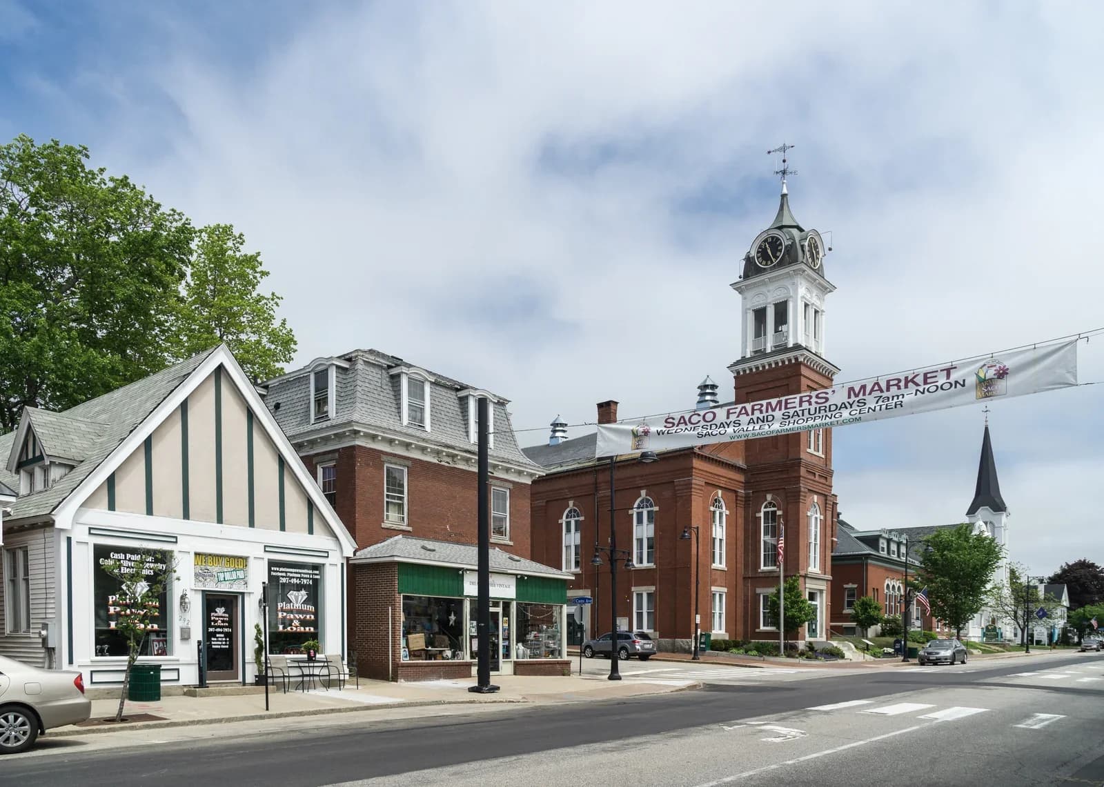 Saco, Maine downtown and business district