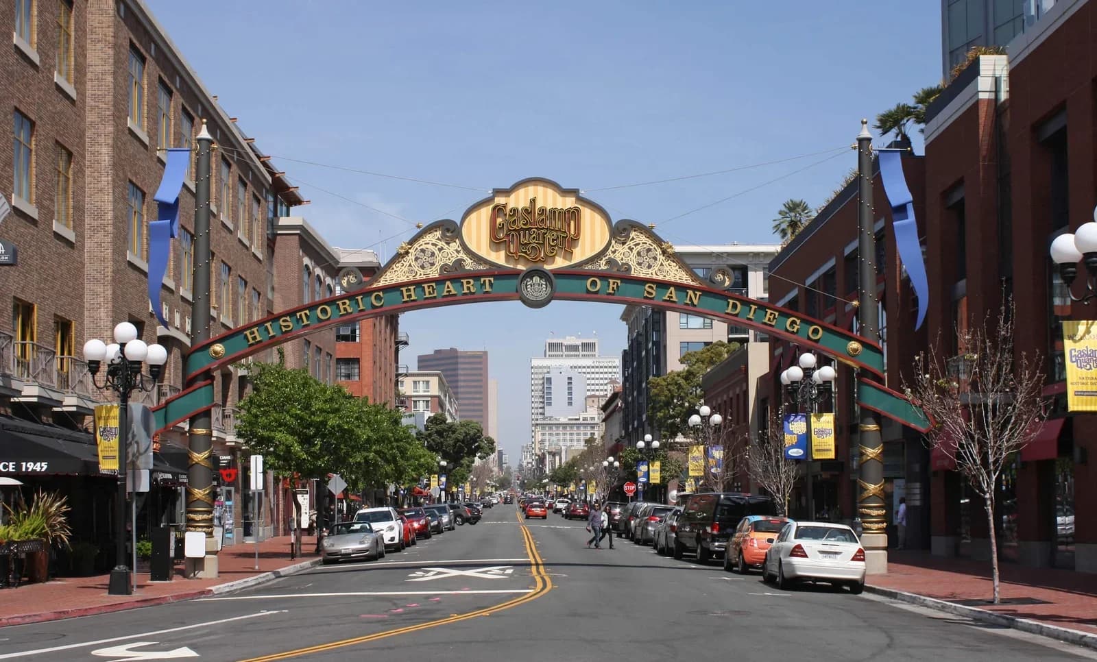 Gaslamp Quarter historic district in downtown San Diego