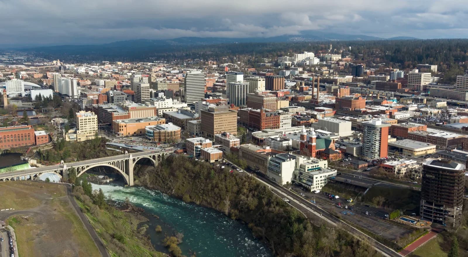 Spokane, Washington downtown and business district