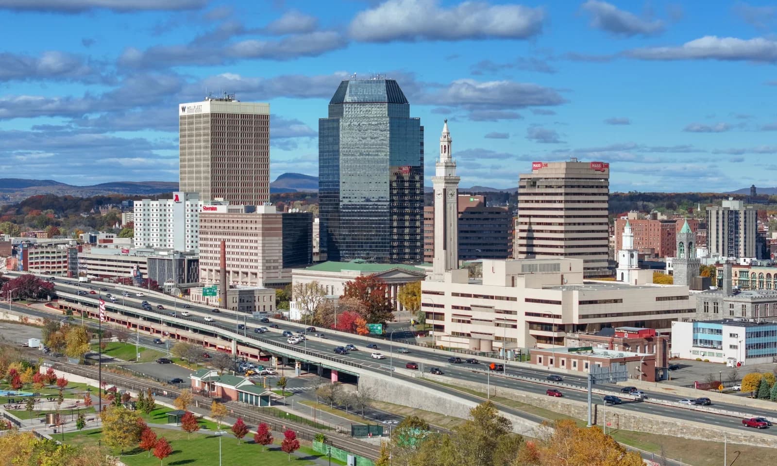 Springfield, Massachusetts downtown and business district