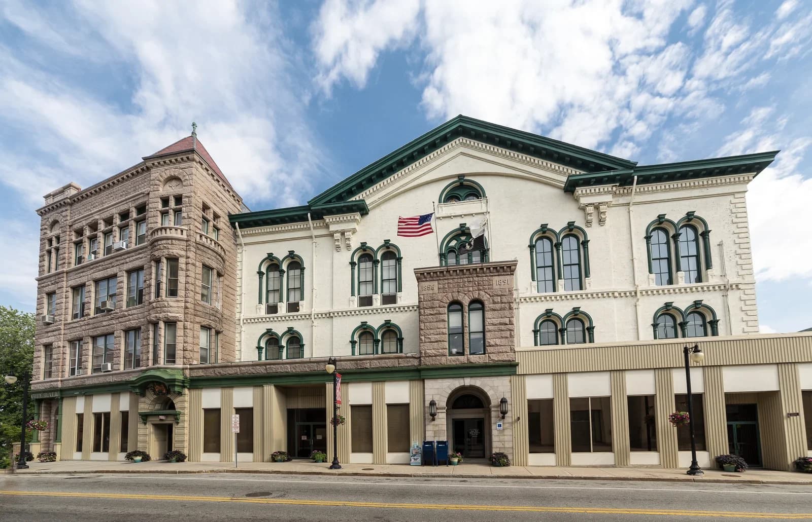 Woonsocket, Rhode Island downtown and business district